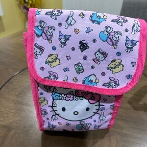 Hello Kitty Pink Fiesta Floral Insulated Lunch Bag, Authentic, NWOT, 11 x 7.